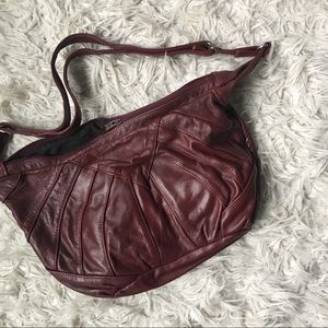 Vintage maroon leather bag